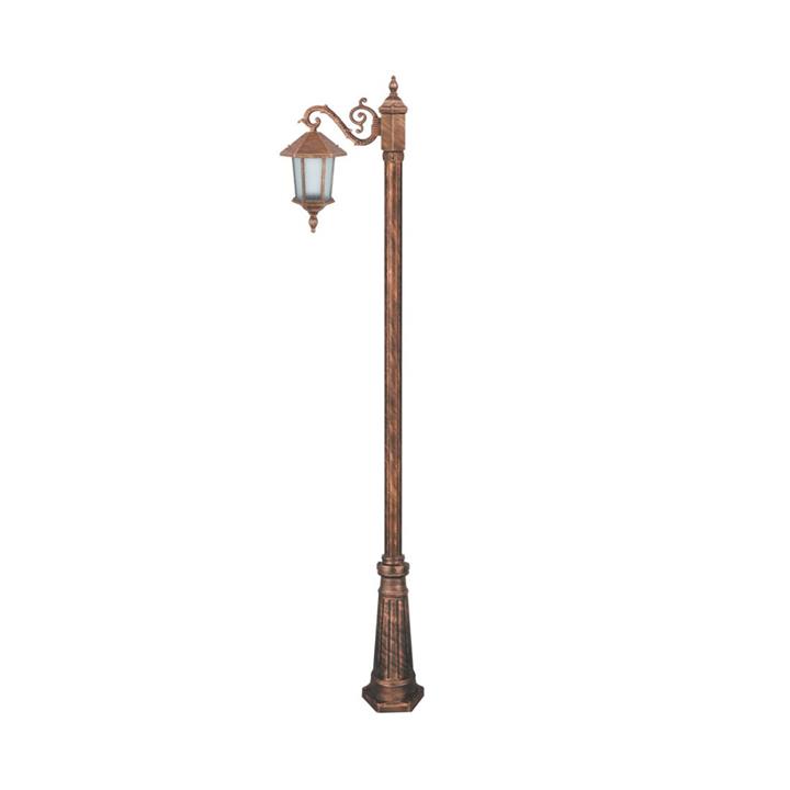 چراغ تکشاخه حیاطی و پارکی تکشیدفام مدل ویکتوریا کد 91200-7512